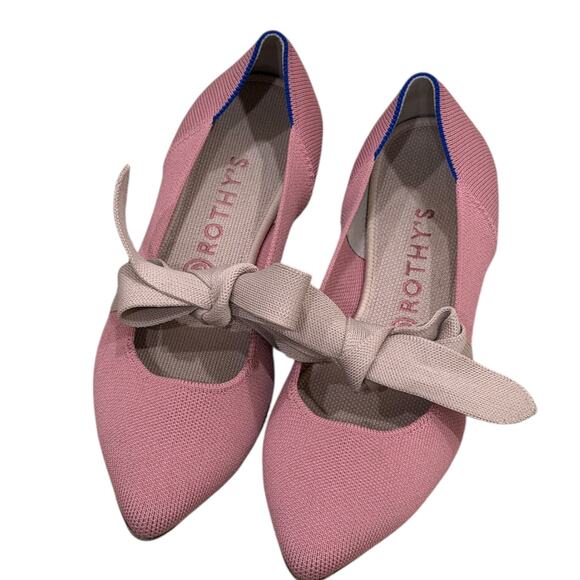 Rothy's The Mary Jane Rosebud Flats Shoes - Picture 2 of 9